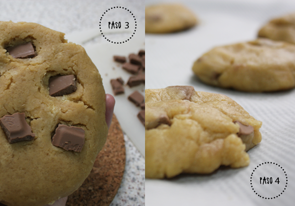 Galletas con trozos de chocolate paso 2